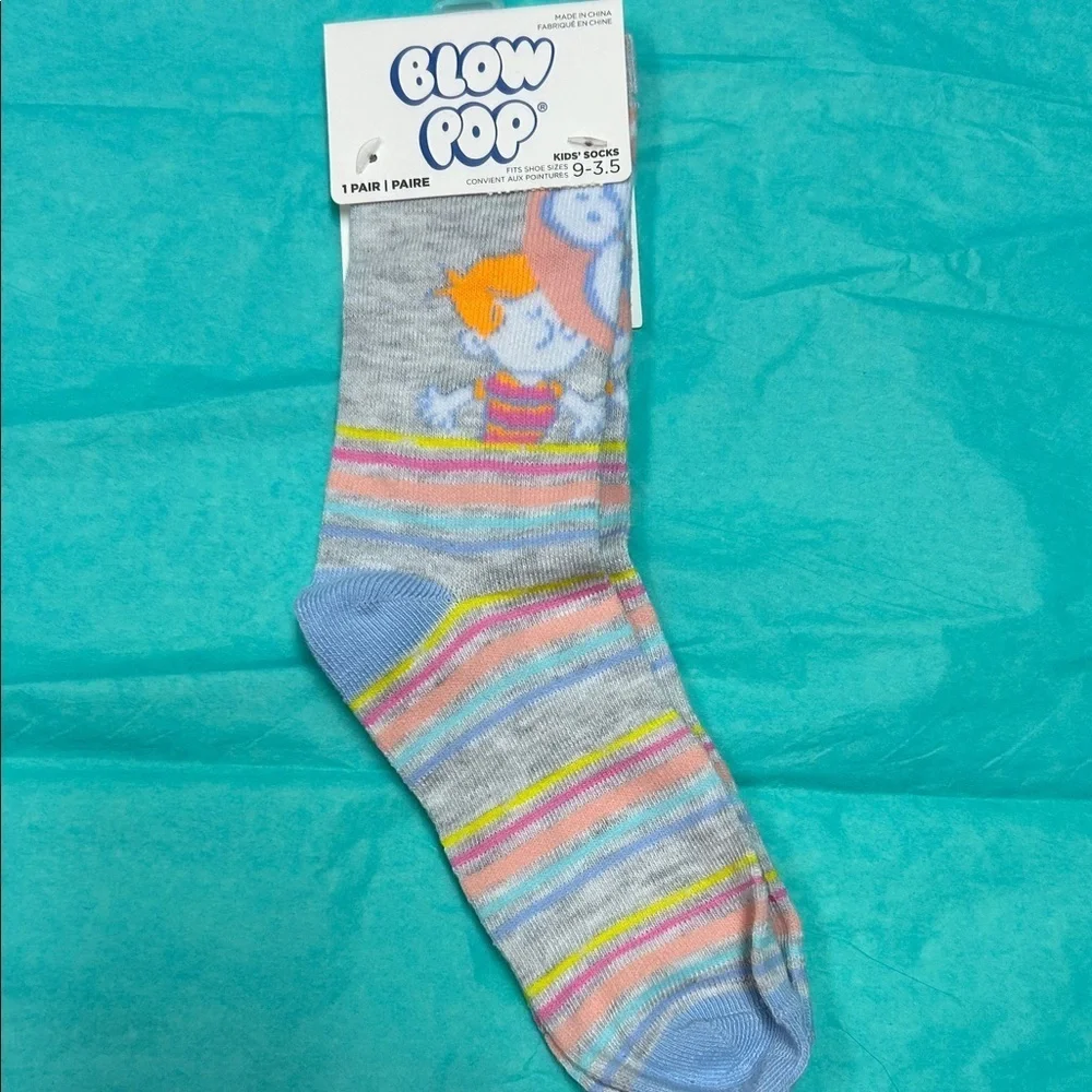 Novelty Blow Pop Kids' Striped Socks